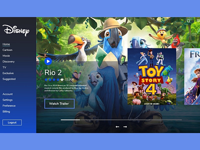 Disney + Home design dribbble homepage ui uidesign uiuxdesign adobexd uiux uiuxdesign uiuxdesigner ux websitedesign