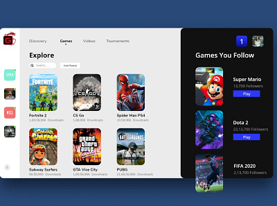 Gamer's Home Page adobexd dribbble homepage typography ui uidesign uiuxdesign adobexd uiuxdesign uiuxdesigner vector websitedesign