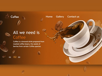 Coffee Webpage adobexd dribbble homepage illustration ui uidesign uiuxdesign adobexd uiux uiuxdesign uiuxdesigner websitedesign