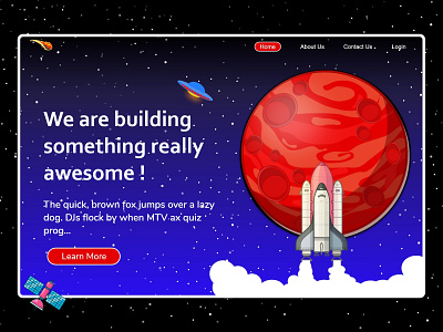 Mars Way adobexd dribbble homepage mars ui uidesign uiuxdesign adobexd uiux uiuxdesign uiuxdesigner universe websitedesign