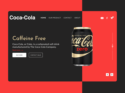 Coca Cola Web Design animation branding dribbble graphic design logo motion graphics ui uidesign uiuxdesign adobexd uiuxdesigner websitedesign