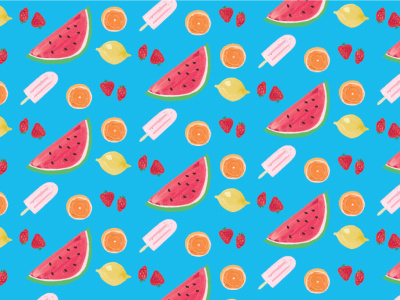 Summer(fruit) Lovin' fruit illustration pattern