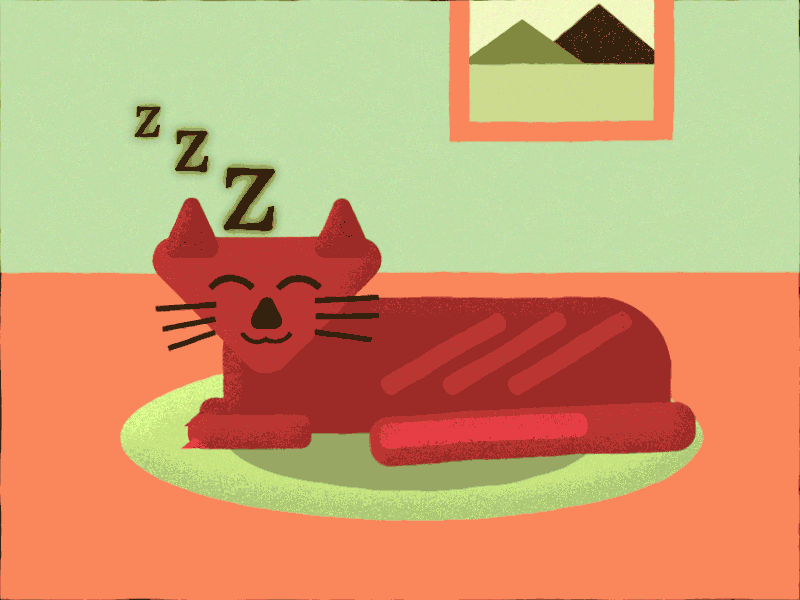 8 Sleeping Cat after effects animation cat design gif illustrator repeat shapes sleep