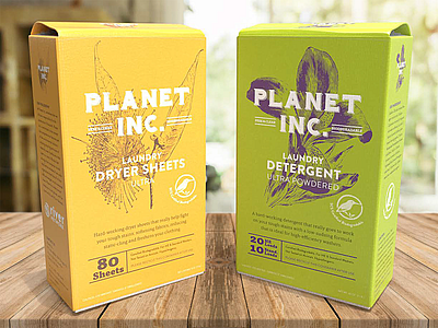 Planet Inc. branding detergent ecofriendly floral illustration laundry logo logo design packaging design