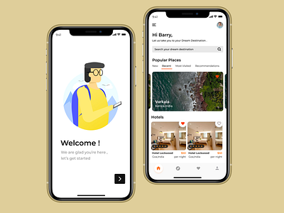 Travel app design ui vector