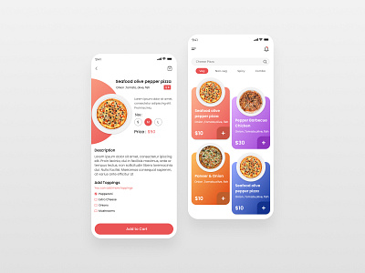 Pizza App Ui app design ui