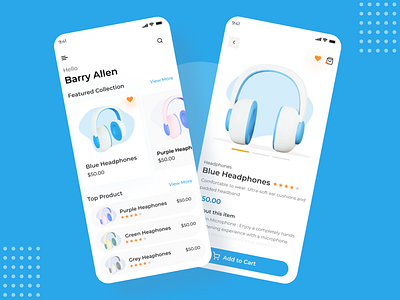 Headphones Store App app design ui