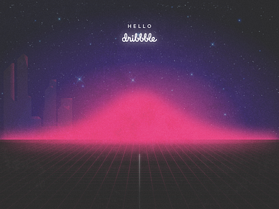 Hello Dribbble! debut hello space tron