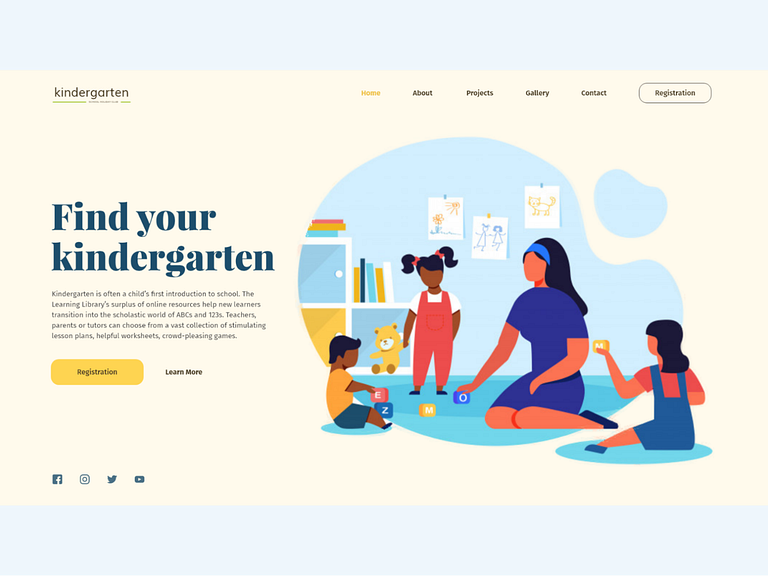 kindergarten by Ana Darchiashvili on Dribbble