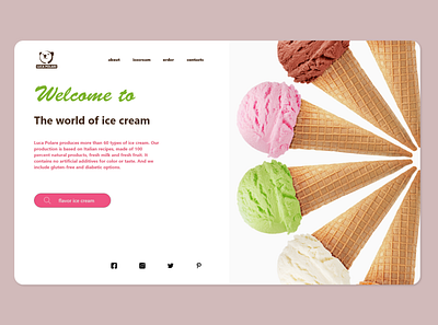Luca Polare ice cream UI design branding ecommerce logo product design ui ux