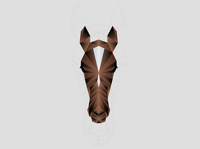 Horse Polygon adobe illustrator design flat geometric graphic design horse horse logo icon illustration polygon polygon art vector