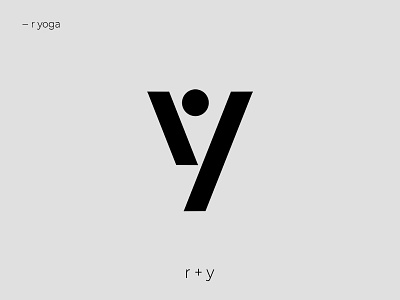 r yoga adobe illustrator branding design flat graphic design icon logo minimal typography vector