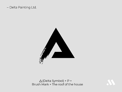 Delta Painting Ltd. adobe illustrator branding design flat graphic design icon logo minimal monogram typography vector