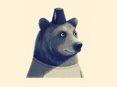 Bear in a hat