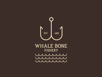 Logo | Whale Bone Fishery bone branding east fish logo northwest whale