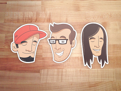 Stickers | Party of 3 out of 5 Reveal design designers focus lab illustration illustrator mystery rogie king sean farrell sean wes series sticker