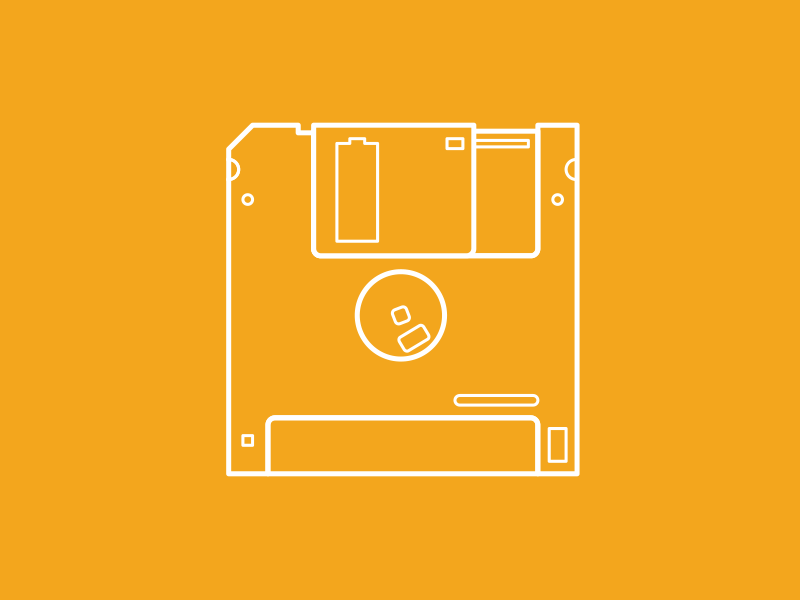 Daily Doodles | 3.5" Floppy Disk color daily doodles floppy disk fun icon icons illustration illustrator technology