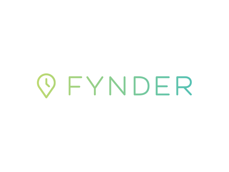 Branding | Fynder Exploration branding clock color design focus lab geotag gradient location logotype mark time typography