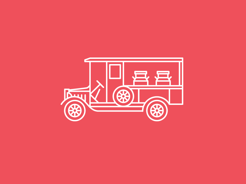 Illustration | Milk Truck "Model T" color design doodle drawing focus lab icon illustration illustrator line truck vehicle