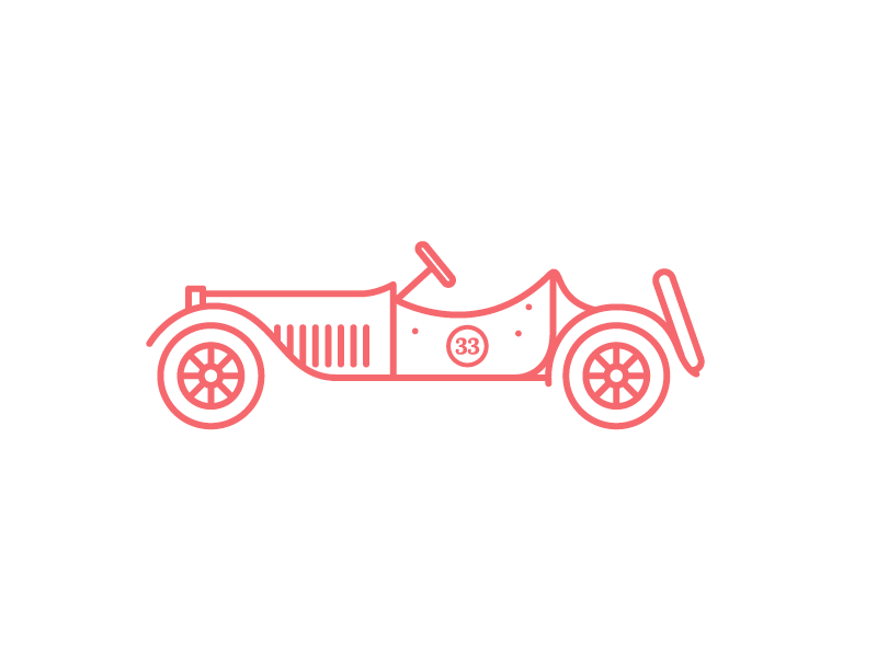 Illustration | Bandit Speed Demon branding car color design focus lab illustration illustrator line linework old retro vehicle