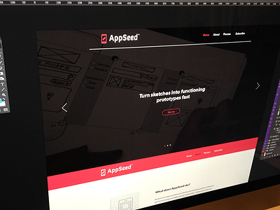 Web & Branding | First real try at Web Design appseed branding design kickstarter logo logotype typography ui web web design