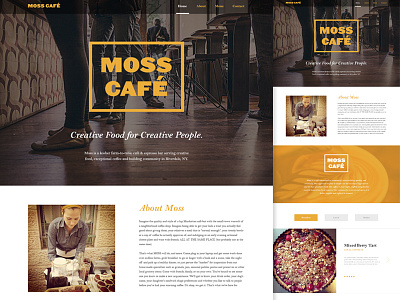 Web & Branding | Moss Café branding cafe coffee design food logo logotype typography ui web web design