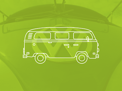 Illustration | VW Bus! car design fun icon icons illustration illustrator linework old retro vw