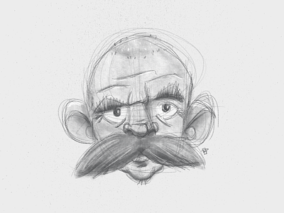 Sketch | "Old Man This is Your Life" caricature design doodle face fun illustration illustrator mustache old man series sketch style