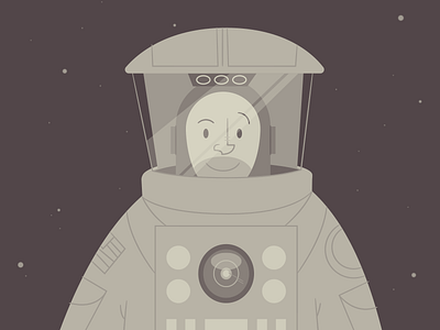 Illustration | "Untethered Teaser" astronaut cartoon design doodle face illustration illustrator space style teaser wip