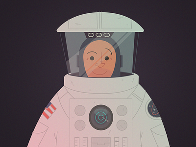Illustration | "Untethered WIP" astronaut cartoon color design face fun illustration illustrator space style wip