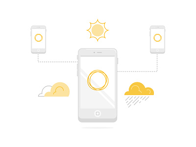 Illustration | iPhone Diagram client design diagram freelance fun illustration illustrator iphone sunshine yellow