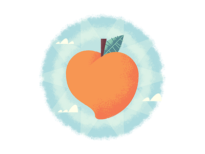 Illustration | "What A Peach!" awesome color creative south design doodle fruit georgia illustration illustrator peach rebound texture