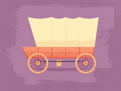 Illustration | Covered Wagon WIP by Rocky Roark on Dribbble