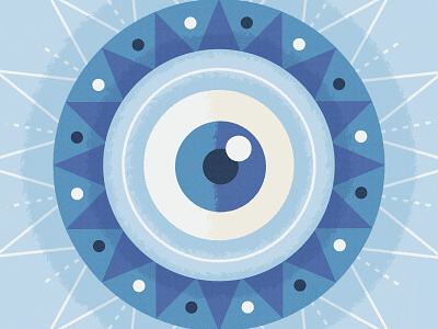 Illustration | "Sun Burst Eye" color design doodle friday fun illustration illustrator line work pattern shape