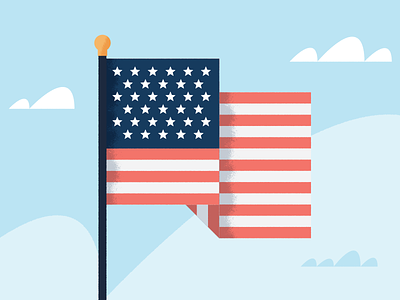 Illustration | "Happy Independence Day!" 2015 america awesome branding design doodler flag holiday illustration illustrator independence day united states