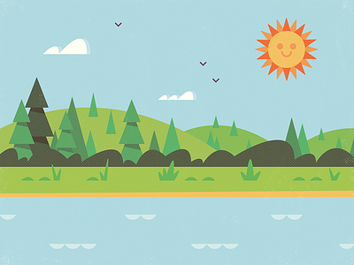 Illustration | "I've got sunshine" california design doodle forest friday fun illustration illustrator river sun sunshine