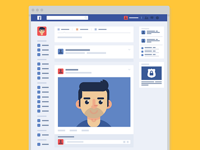 Illustration | "Facebook Security No.2" animation branding colors design doodle facebook fun illustration motion graphics security simple technology