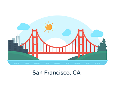 Illustration | "San Francisco" california design doodle forest fun illustration river san francisco sun sunshine