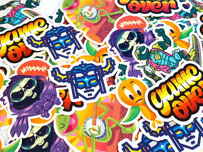 Stickers | "First Month of Slap! Stickers" 80s awesome branding colorful design doodle fun illustration slap! stickers slaptastick stickers