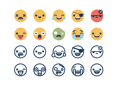 Illustration | Emojis! color creative market design doodle emojis faces fun illustration stroked