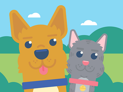 Illustration | "FB Pet Friends" animation artwork cat design dog doodle facebook freelance fun illustration pets storyboard