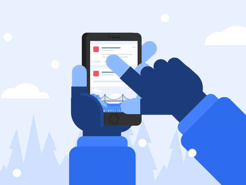 Illustration | "Facebook Ski Lift Selfie" animation artwork design doodle facebook freelance fun illustration storyboard