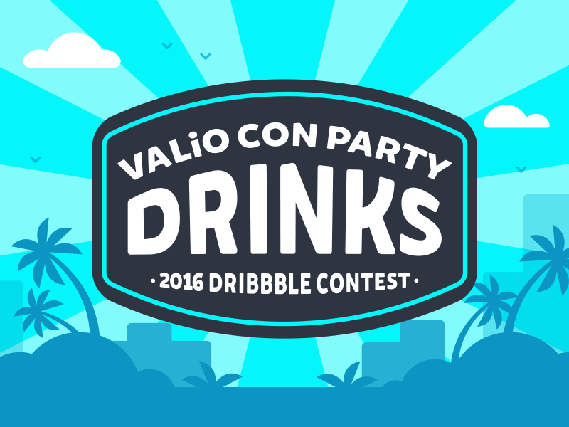 Dribbble Contest - "Name That Drink!" design dribbble contest drinks gopro illustration lettering party prizes san diego typography valio con