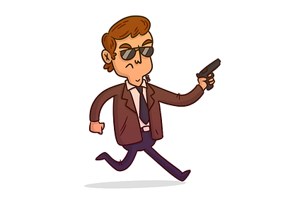 Illustration | "Secret Agent Man" character design doodle drawing exploration freelance fun illustration illustrator style vector work