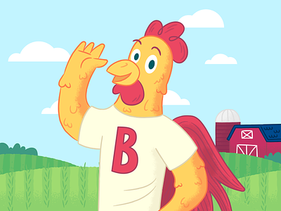 Illustration | "Introducing Ben the Rooster" animal character design creative design doodle freelance fun illustration imagination penpal