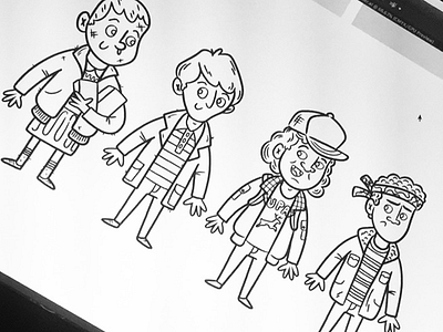 Illustration | "In-Progress Stranger Things" design doodle drawing eleven exploration fun illustration illustrator netflix stranger things style work