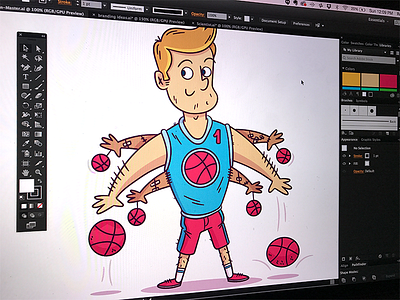 Illustration | "InVision All-Star Dribbbler" character design doodle drawing exploration freelance fun illustration illustrator style vector work