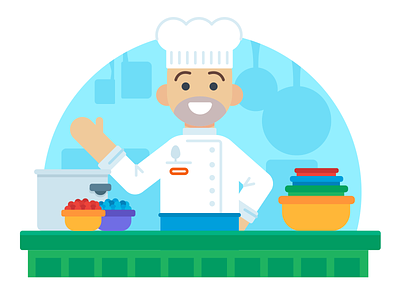 Illustration | "Able Chef" character colorful design doodle drawing exploration freelance fun illustration illustrator style vector