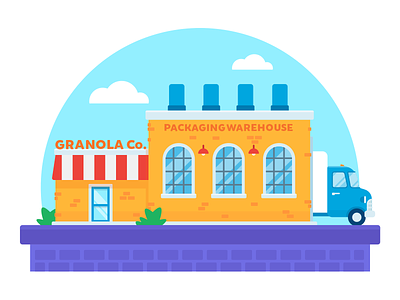 Illustration | "Able Granola Warehouse" character colorful design doodle drawing exploration freelance fun illustration illustrator style vector