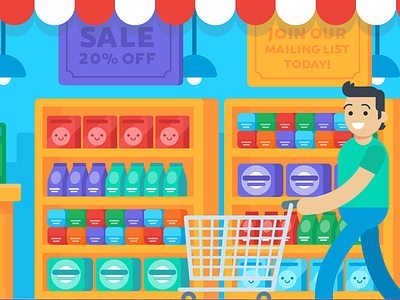 Illustration | "Able Ecommerce Marketplace" character colorful design doodle drawing exploration freelance fun illustration illustrator style vector